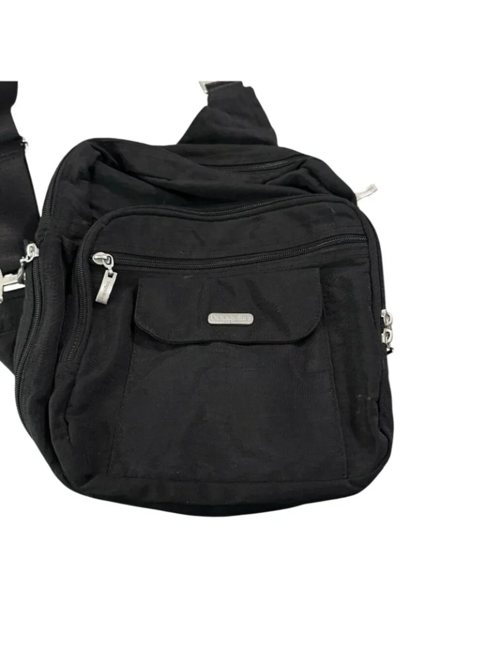 Baggallini Nylon Sling Crossbody Bag Backpack Travel Minimalist Multi pockets